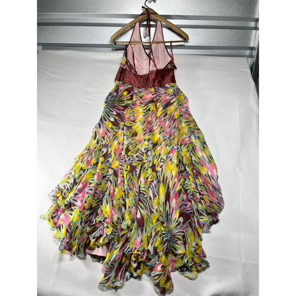 Deadstock Heatherette Silk Maxi Dress Y2K Prom Whimsigoth Rare Sz 4 - Picture 6 of 8